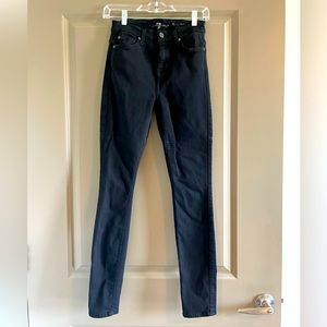7 For All Mankind high waist skinny in Black